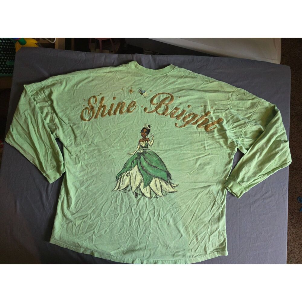 Disney Parks Tiana Princess and the Frog Spirit Jersey Green XXL "Shine Bright"